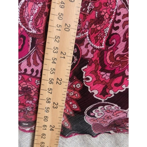 Vintage Y2K Silk Babydoll Cami Top Bella Swan Fairycore Silk Tulle Trim Size M - Picture 7 of 8